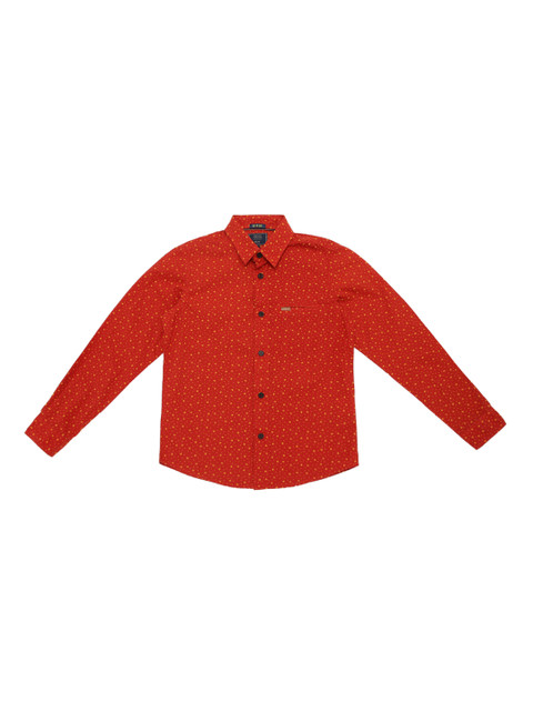 

Indian Terrain Boys Red Regular Fit Printed Casual Shirt
