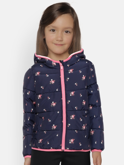 

GAP Baby Girls' Cozy Puffer Jacket, Navy blue
