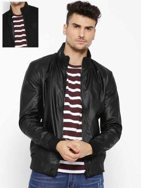 

U.S. Polo Assn. Men Black Solid Reversible Bomber Jacket