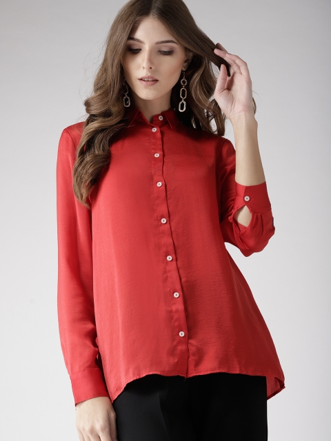 

Tommy Hilfiger Women Red Regular Fit Solid Casual Shirt