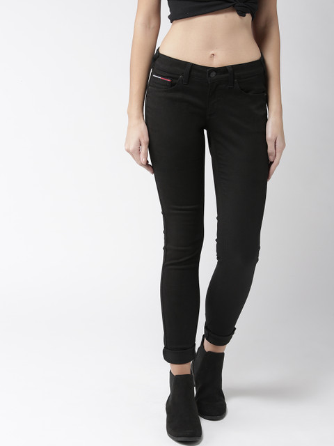 

Tommy Hilfiger Women Black Skinny Fit Low-Rise Clean Look Stretchable Jeans