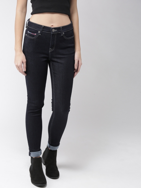 

Tommy Hilfiger Women Navy Blue Skinny Fit Mid-Rise Clean Look Stretchable Jeans