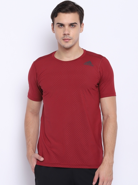 

ADIDAS Men Maroon Freelift Fitted Printed Training T-shirt