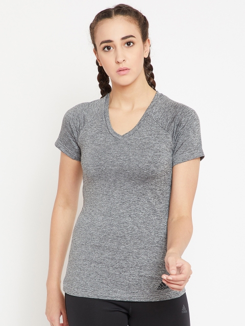

Adidas Women Grey Melange Freelift Training T-shirt