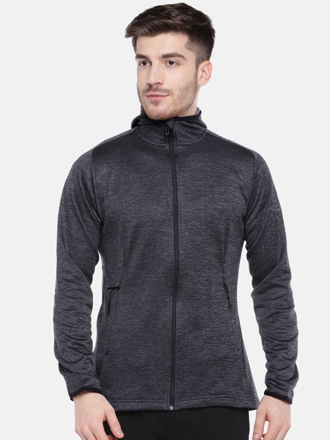 

ADIDAS Men Charcoal Grey WW FZ Climawarm Hooded Training Sweatshirt