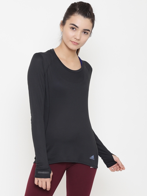 

ADIDAS Women Black Solid Running Supernova T-Shirt