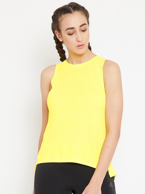 

ADIDAS Women Yellow Solid Chill Training Tank Top