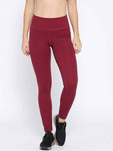 

ADIDAS Women Maroon Solid Ultimate High-Rise Training Tights