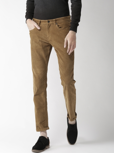 

Aeropostale Men Olive Brown Skinny Fit Corduroy Solid Regular Trousers