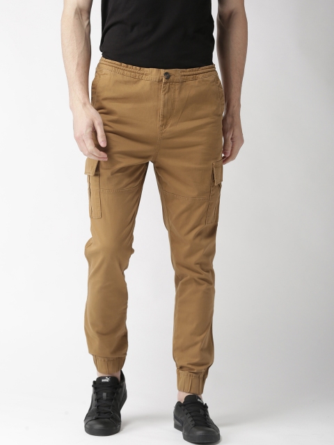 

Aeropostale Men Khaki Regular Fit Solid Cargo Joggers