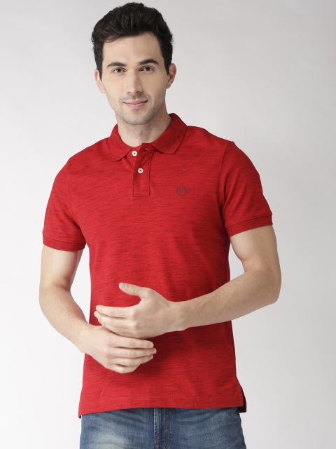 

Aeropostale Men Red Solid Polo Collar T-shirt