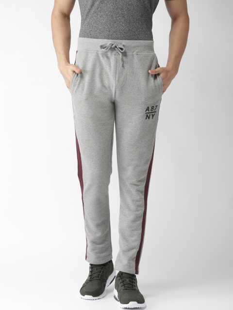 

Aeropostale Men Grey Melange Solid Trackpants