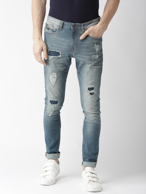 

Aeropostale Men Blue Super Skinny Fit Mid-Rise Mildly Distressed Stretchable Jeans