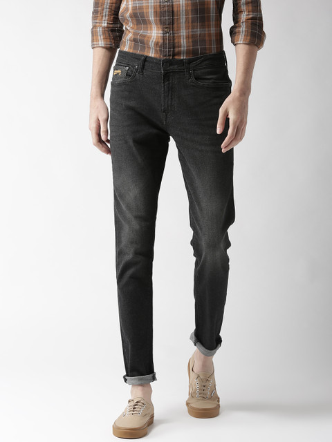 

Aeropostale Men Black Skinny Fit Mid-Rise Clean Look Stretchable Jeans