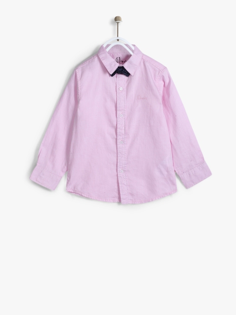 

Gini and Jony Boys Pink Regular Fit Solid Casual Shirt