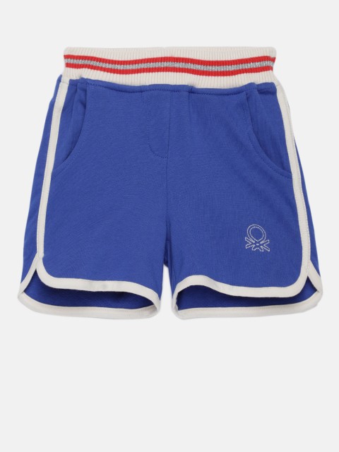 

United Colors of Benetton Girls Blue Solid Regular Fit Regular Shorts