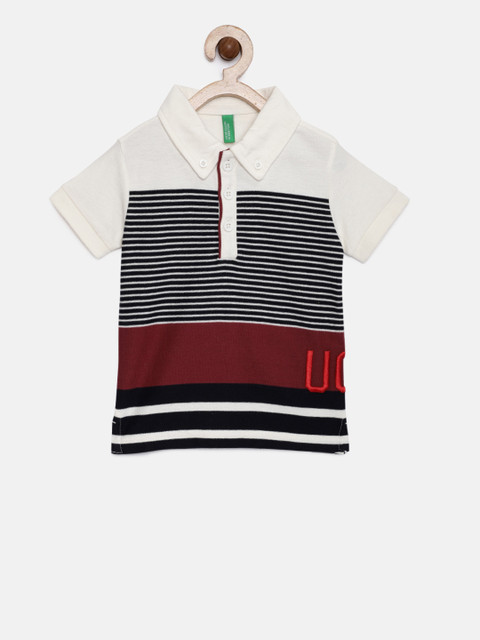 

United Colors of Benetton Boys Multicoloured Striped Polo T-shirt, Multi
