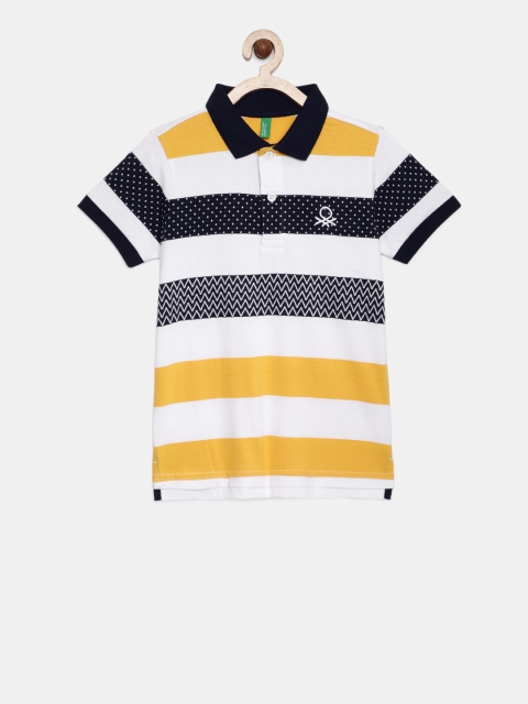 

United Colors of Benetton Boys Multicoloured Striped Polo T-shirt, Multi