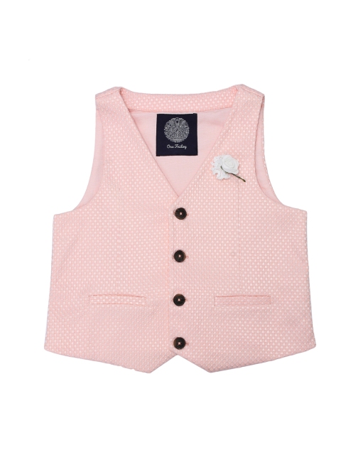 

One Friday Boys Printed Waistcoat, Pink