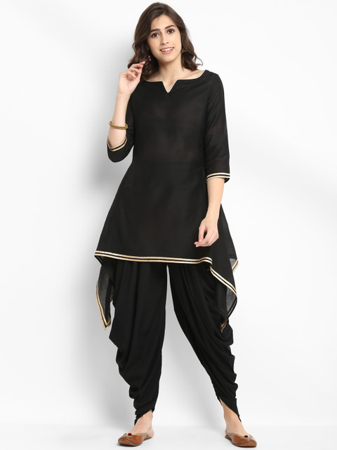 

Abhishti Women Black Kurti with Dhoti Pants