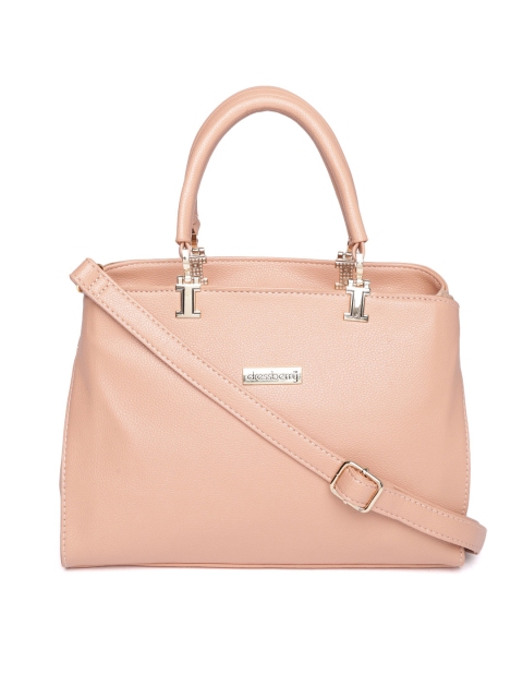 

DressBerry Peach-Coloured Solid Handheld Bag