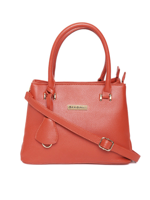 

Mast & Harbour Rust Orange Solid Shoulder Bag with Detachable Sling Strap