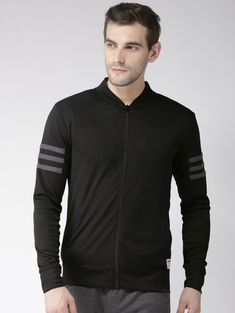 

Hubberholme Men Black Solid Sporty Jacket
