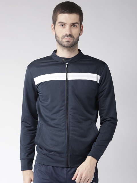 

Hubberholme Men Navy Blue Solid Sporty Jacket