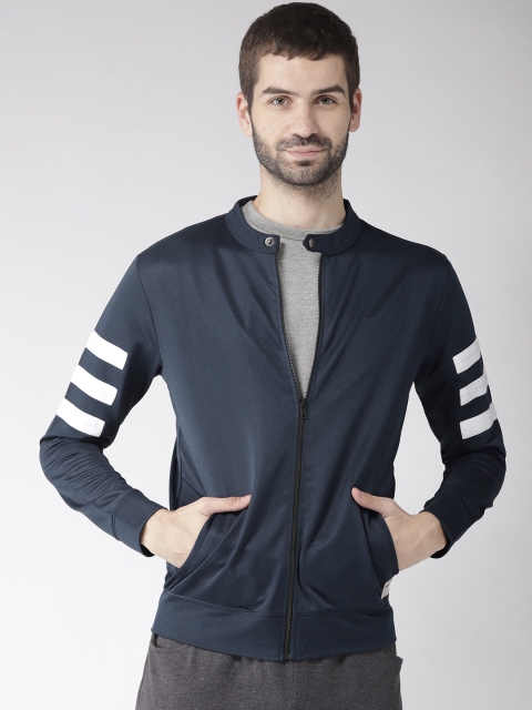 

Hubberholme Men Navy Blue Solid Sporty Jacket