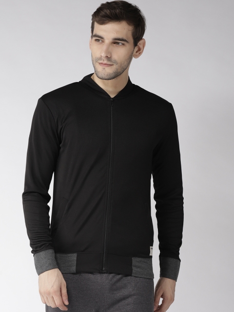 

Hubberholme Men Black Solid Sporty Jacket