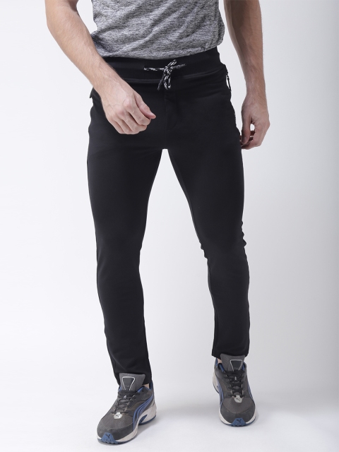 

Okane Men Black Solid Track Pants