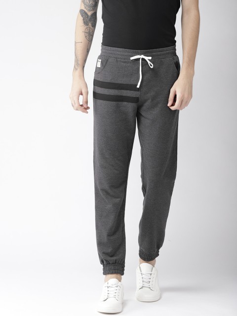 

Hubberholme Men Charcoal Grey Solid Joggers
