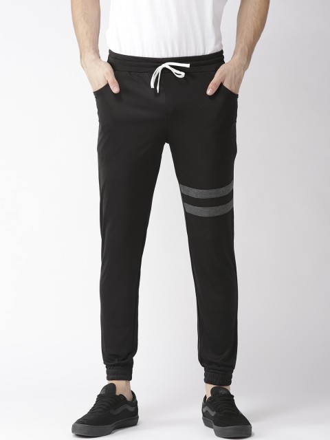 

Hubberholme Men Black Striped Detail Slim Fit Joggers