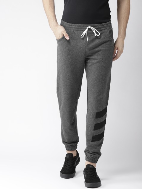 

Hubberholme Men Charcoal Grey Solid Slim Fit Joggers