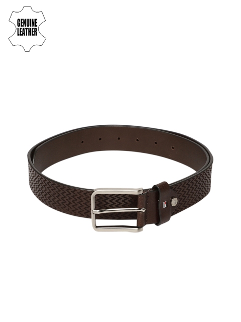 

Tommy Hilfiger Men Brown Genuine Leather Textured Belt