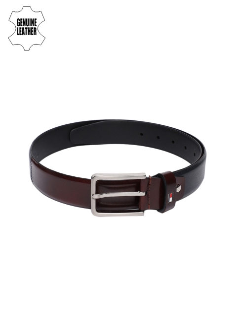 

Tommy Hilfiger Men Navy Blue Textured Leather Belt