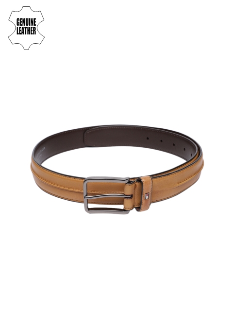 

Tommy Hilfiger Men Tan Brown Solid Leather Belt