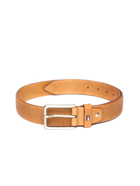 

Tommy Hilfiger Men Tan Brown Textured Belt