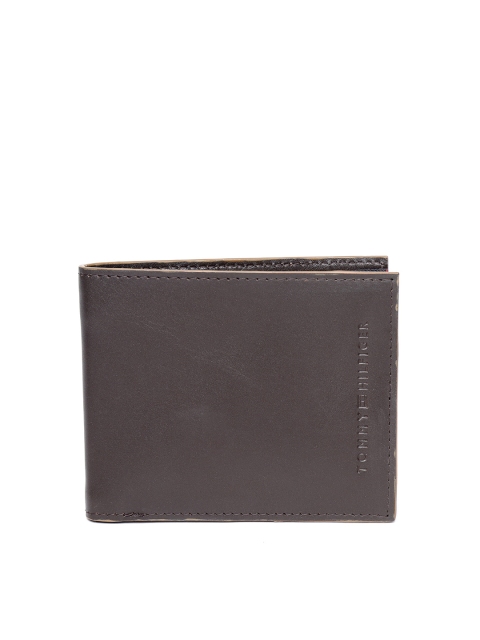 

Tommy Hilfiger Men Coffee Brown Solid Leather Two Fold Wallet