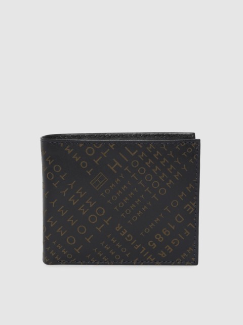 

Tommy Hilfiger Men Black Printed Leather Two Fold Wallet