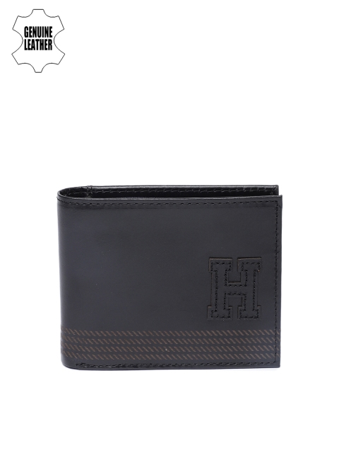 

Tommy Hilfiger Men Black Solid Genuine Leather Two Fold Wallet