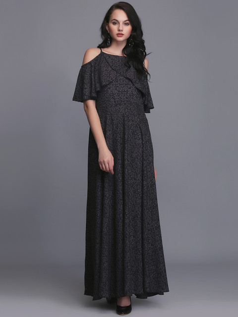 

Eavan Women Charcoal Printed Maxi Dress