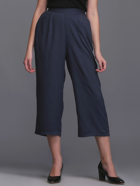 

Eavan Women Charcoal Grey Straight Fit Solid Culottes