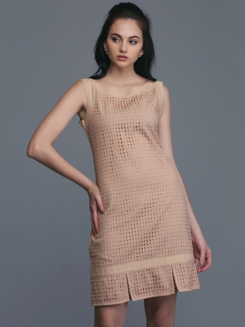 

Eavan Women Beige Self Design Sheath Dress