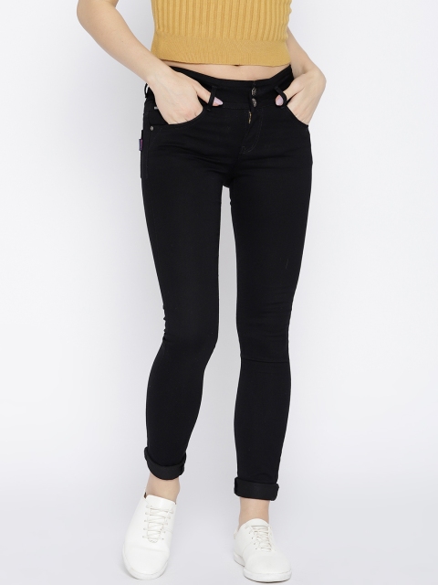 

Monte Carlo Women Black Skinny Fit Low-Rise Clean Look Stretchable Jeans