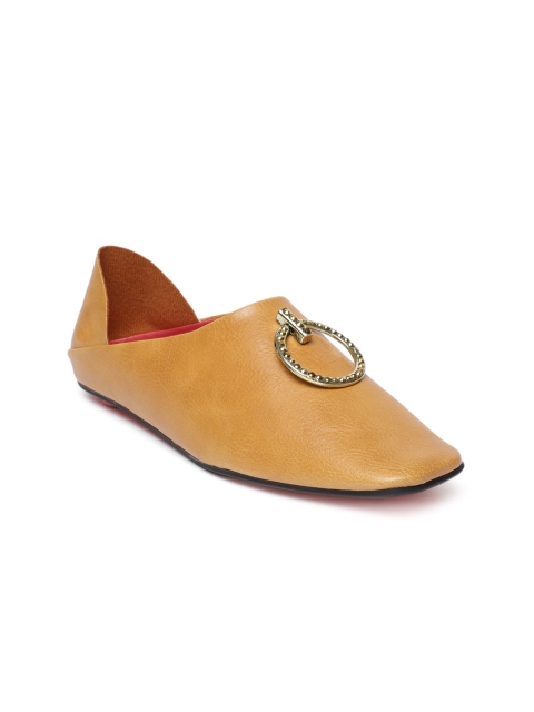 

Catwalk Women Mustard Embellished Ballerinas