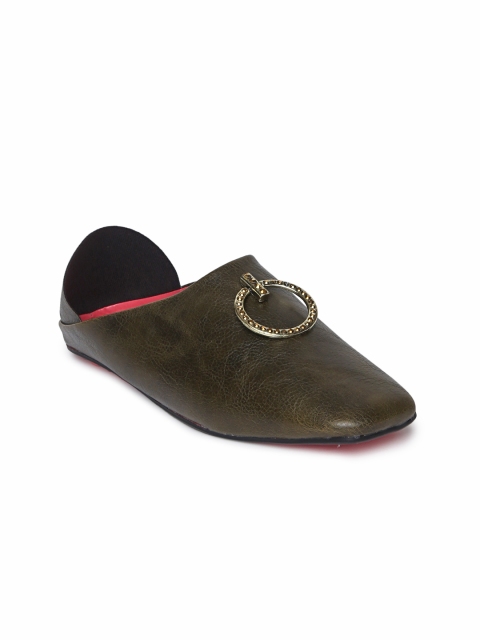 

Catwalk Women Olive Green Solid Ballerinas