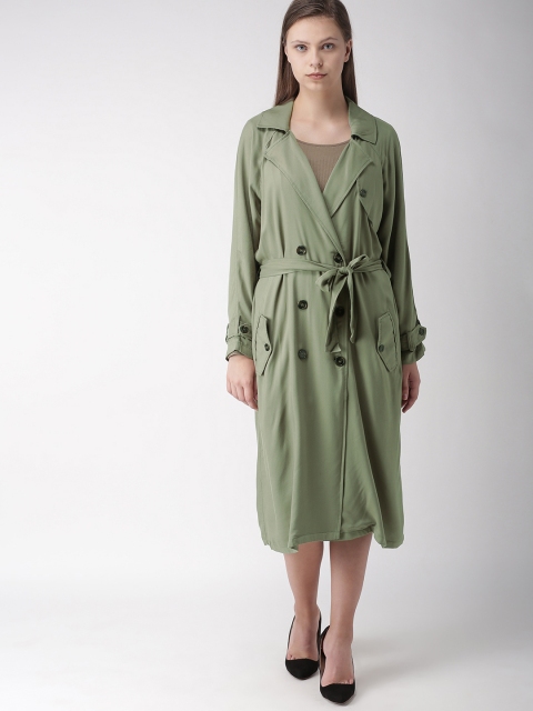 

FOREVER 21 Women Olive Green Solid Parka Jacket