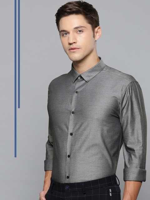 

Louis Philippe Ath.Work Men Grey Super Slim Fit Solid Casual Shirt