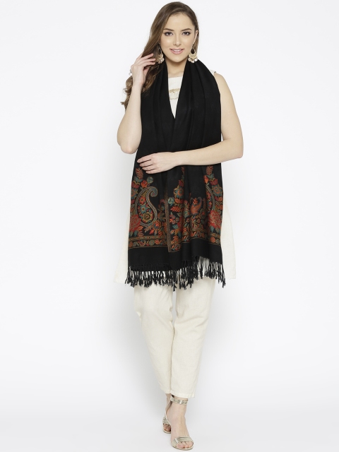 

HK colours of fashion Women Black Solid Stole